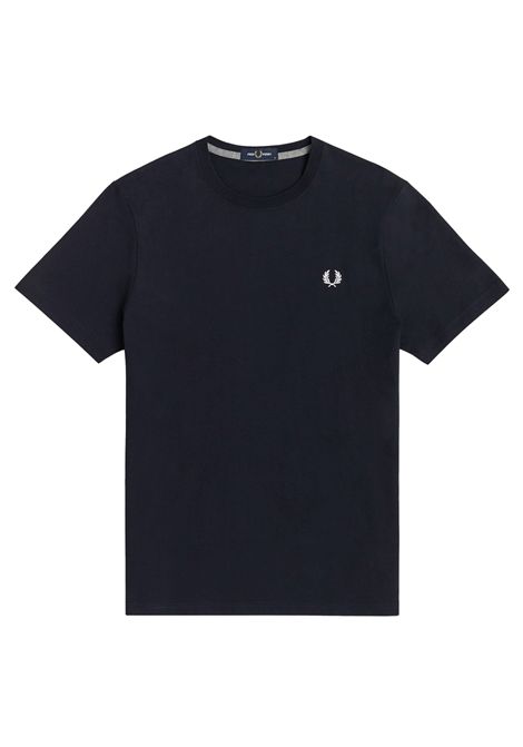 Fred Perry Ringer T-shirt Navy Blue Men FRED PERRY | T-shirt | M3519-608